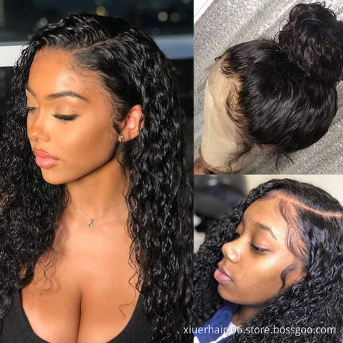 Afro Kinky Straight Brazilian Human Hair Wavy Hdlace Front Hair Wigs For Black Women On Sale